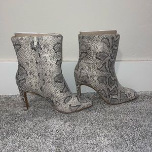 New York & Company Ivy Snake Skin Booties